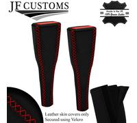 Rosso Lux-Stitch Pelle 2X Sedile Cintura Lungo Cover Per Ford MUSTANG 2010-2014