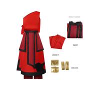 (Rosso, M) Il set cosplay di Avatar: Last Airbender, alla moda, comodo e semplice, vestito da ragazza