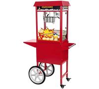 Royal Catering B-WARE Macchina per popcorn con carretto - rossa RCPW-16E