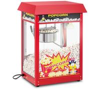 Macchina per popcorn - Design retrò - 150 / 180 °C - Rossa - Royal Catering RCPS-16E.3-2F