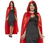 Rosso Mantello con Cappuccio Donna Uomo Diavolo Halloween Vampiro Costume