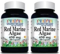 Rosso Marine Alghe 450mg 2X200Caps No-Ogm & senza Glutine 900mg per 2