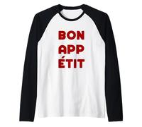 Rosso Maroon Borgogna Colore Bon App Etit Borgogna Maglia con Maniche Raglan