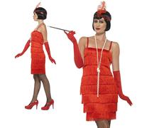 Rosso Maschietta Donna Costume 1920s Gatsby Charleston Costume Completo Nuovo