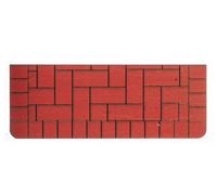 Rosso Mattone Anteriore Porta Passo Ex Grande Rettangolare Bambole 1:12 Scala