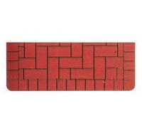 Rosso Mattone Anteriore Porta Passo Ex Grande Rettangolare Bambole 1:12 Scala