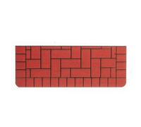 Rosso Mattone Anteriore Porta Passo Grande Rettangolare Bambole Casa Per 1:12