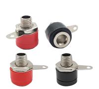Rosso Nero 4 MILLIMETRI 312 Presa A Banana Binding Post Terminale Audio Connettore 4 millimetri Banana Femmina Martinetti Sonda di Prova Dado connettore Jack(5Pcs Black)