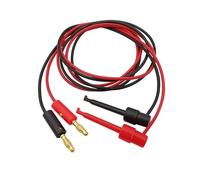 Rosso Nero 4mm Spina a banana maschio a mini gancio Clip Puntali Cavo connettore for test multimetro Lunghezza 100 cm