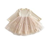 Rosso Nero a quadretti Autumn New Fashionable Baby Girl Mesh Skirt Children Bottoming Outside Long Sleeved Public Main Skirt Catene Gioielli, beige., 3-4 Jahre