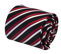 Rosso, Nero e Bianco a Righe Cravatta Da Frederick Thomas Colore Di Manchester