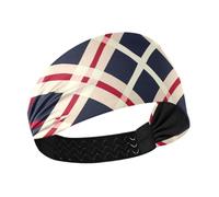 Rosso Nero e Bianco Plaid Modello Raffreddamento Fasce Sudore Fascia elastica per il sudore per le donne per tennis basket Palestra diadema para ni?as