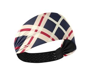 Rosso Nero e Bianco Plaid Modello Raffreddamento Fasce Sudore Fascia elastica per il sudore per le donne per tennis basket Palestra diadema para ni?as