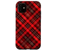 Rosso Nero Rustico Natale Holiday Pattern Casale Cabin Custodia per iPhone 11