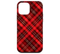 Rosso Nero Rustico Natale Holiday Pattern Casale Cabin Custodia per iPhone 12 mini