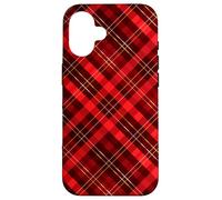 Rosso Nero Rustico Natale Holiday Pattern Casale Cabin Custodia per iPhone 16