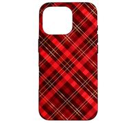 Rosso Nero Rustico Natale Holiday Pattern Casale Cabin Custodia per iPhone 16 Pro