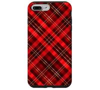 Rosso Nero Rustico Natale Holiday Pattern Casale Cabin Custodia per iPhone 7 Plus/8 Plus