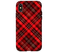 Rosso Nero Rustico Natale Holiday Pattern Casale Cabin Custodia per iPhone X/XS