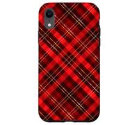 Rosso Nero Rustico Natale Holiday Pattern Casale Cabin Custodia per iPhone XR