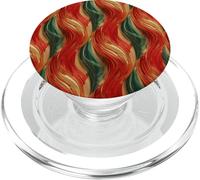 Rosso Oro Verde Astratto Island Pattern Geometrico Onda Design PopSockets PopGrip per MagSafe