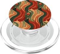 Rosso Oro Verde Astratto Island Pattern Geometrico Onda Design PopSockets PopGrip per MagSafe