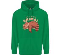 Rosso Panda il Mio Spirit Animal Bambini Felpa con Cappuccio