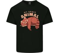 Rosso Panda il Mio Spirit Animal Uomo Cotone T-Shirt