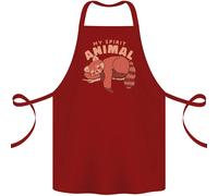 Rosso Panda My Spirit Animale Cotone Grembiule 100% Biologico