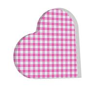 Rosso Plaid Stampa Acrilico Regali Decor Home Segni Matrimoni Memoriali Scrivanie Ufficio Cuore Personalizzato