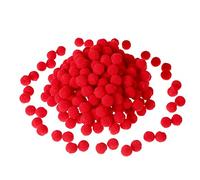Rosso Pom Pom di Natale Mini Palline di Pom Soffici Pompon pompon di feltro palline di piccole Pom Poms per Lavoretti Decorazioni per Artigianato di Renne Natalizie Fai da Te 100PCS (2 cm)