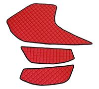 Rosso Porta Tappetini + Cruscotto Cover Ecopelle per DAF XF 2021 + Trucks