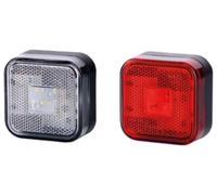 Rosso Posteriore e Bianco Anteriore LED Quadrato Luce Set Indicatore Luci / Fari
