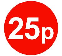 £ Rosso Price Stickers - 30mm