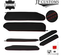 Rosso Punto Croce Pelle 2X Parasole Cover Per Jeep Wrangler Tj