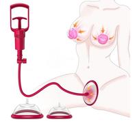 Rosso Pussy Pump Giocattoli Sessuali per Donne Succhiatori Manuali per Capezzoli, Pompe Vaginali e Clitoride per Aumentare il Piacere Sessuale, Stimolatore di Capezzoli e Clitoride per Donne e Coppie