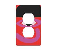 Rosso Rosa Semplici Forme di Occhi Astratto Presa Copertura Interruttore Della Luce Decorativo 1 Gang Piastra Da Parete per Cucina Camera Bagno Dimensioni 7x11.4cm
