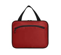 Rosso scuro Tinta unita Pure Plain Hanging Viaggio Hanging Toiletry Bag con gancio, Designer Chic Make up Bag per Viaggio Must Haves Toilet bolso de Mano para Hombre L