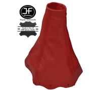 Rosso Scuro Vera Pelle Per Suzuki Swift 2005-2010 Gear Bastone Ghetta Bagagliaio