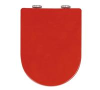 Rosso, sedile del gabinetto con cerniere rallentate lenta, sedile del water allungato con paraurti non slip, facile da installare e pulire, rilascio rapido, cerniera regolabile a 360 °, supporto