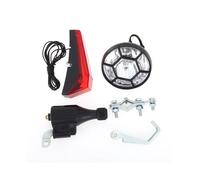 (Rosso) Set di illuminazione per bicicletta, set di sicurezza, luce anteriore, luce posteriore, dina