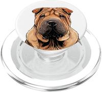 Rosso Shar pei Dog Illustrazione PopSockets PopGrip per MagSafe