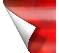 ROSSO SPAZZOLATO - Pellicola metallizzata adesiva - 122cm di base