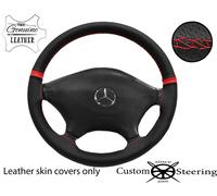 Rosso Strisce Perforata Lthr Copertura Del Volante per Mercedes Sprinter 95-03