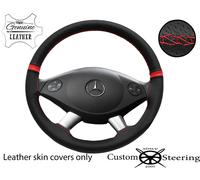 Rosso Strisce Perforata Lthr Volante Cover Per Mercedes Vito I 96-03