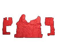 Rosso Tappetini Eco Pelle Cover per Volvo Fh 2021-2024 Trucks Lefthdrive