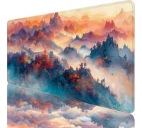 Rosso Tappetino Mouse XXL 700x300x3mm, Tappetino Scrivania con Bordi Cuciti, Gaming Mouse Pad con Base in Gomma Antiscivolo, Mousepad Migliora Precisione e Velocità, Regalo, Grande Muraglia 7-8698