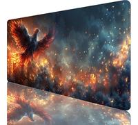 Rosso Tappetino Mouse XXL 700x300x3mm, Tappetino Scrivania con Bordi Cuciti, Gaming Mouse Pad con Base in Gomma Antiscivolo, Mousepad Migliora Precisione e Velocità, Regalo Donna, Uccello V-5212
