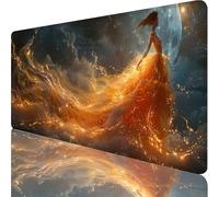 Rosso Tappetino Mouse XXL 700x300x3mm, Tappetino Scrivania con Bordi Cuciti, Gaming Mouse Pad con Base in Gomma Antiscivolo, Mousepad Migliora Precisione e Velocità, Regalo Donna, Donna E-5529