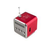 (Rosso) TD-V26 Mini Radio FM Altoparlanti Portatili con Ricevitore Supporta Scheda TF Micro